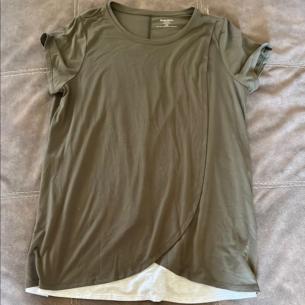 Motherhood Olive Short Sleeve Tee
